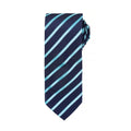 Marineblau - Türkis - Front - Premier Herren Sport Krawatte mit Streifen Muster
