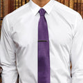 Violett - Back - Premier Herren Krawatte mit Sternen Muster