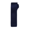 Marineblau - Front - Premier Herren Krawatte mit Strick Muster