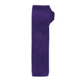 Violett - Front - Premier Herren Krawatte mit Strick Muster