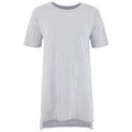 Grau meliert - Front - Comfy Co Damen Übergröße Sleepy T Kurzarm Pyjama T-Shirt