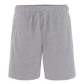 Grau meliert - Front - Comfy Co Herren elastische Lounge Shorts