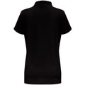 Schwarz-Weiß - Back - Asquith & Fox Damen Kurzarm Kontrast Polo Shirt