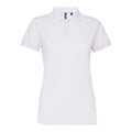 Weiß - Front - Asquith & Fox Damen Kurzarm Performance Blend Polo Shirt