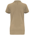 Khaki - Back - Asquith & Fox Damen Kurzarm Performance Blend Polo Shirt