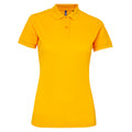 Sonnenblumengelb - Front - Asquith & Fox Damen Kurzarm Performance Blend Polo Shirt