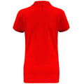 Rot - Back - Asquith & Fox Damen Kurzarm Performance Blend Polo Shirt