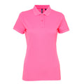Neon Pink - Front - Asquith & Fox Damen Kurzarm Performance Blend Polo Shirt