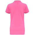 Neon Pink - Back - Asquith & Fox Damen Kurzarm Performance Blend Polo Shirt