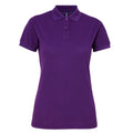 Violett - Front - Asquith & Fox Damen Kurzarm Performance Blend Polo Shirt