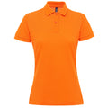 Orange - Front - Asquith & Fox Damen Kurzarm Performance Blend Polo Shirt