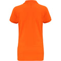 Orange - Back - Asquith & Fox Damen Kurzarm Performance Blend Polo Shirt