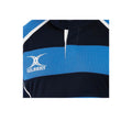 Hellblau-Navy Streifen - Back - Gilbert Rugby Herren Xact Match Kurzarm Rugby Shirt