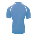 Himmelblau - Back - Gilbert Rugby Herren Xact Match Kurzarm Rugby Shirt
