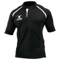 Schwarz - Front - Gilbert Rugby Herren Xact Match Kurzarm Rugby Shirt