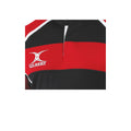 Rot-Schwarz Streifen - Back - Gilbert Rugby Herren Xact Match Kurzarm Rugby Shirt