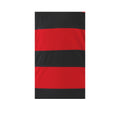 Rot-Schwarz Streifen - Side - Gilbert Rugby Herren Xact Match Kurzarm Rugby Shirt