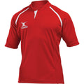 Rot - Front - Gilbert Rugby Kinder Xact Match Kurzarm Rugby Shirt