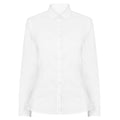 Weiß - Front - Henbury Damen Modern Langarm Oxford Bluse