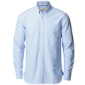 Hellblau - Front - Nimbus Herren Rochester Slim Fit Langarm Oxford Hemd