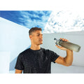 Grau - Back - Tri Dri Fitness Spray und Refresh Sport Flasche