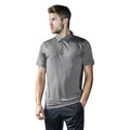 Grau Meliert-Grau - Side - Tombo Herren Kurzer Kragen Kurzarm Polo Shirt