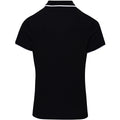 Schwarz-Weiß - Back - Premier Damen Kontrast Cool-Karo Polo Shirt