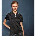 Schwarz-Weiß - Lifestyle - Premier Damen Kontrast Cool-Karo Polo Shirt