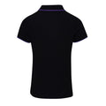 Schwarz-Violett - Side - Premier Damen Kontrast Cool-Karo Polo Shirt