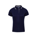 Marineblau-Weiß - Front - Premier Damen Kontrast Cool-Karo Polo Shirt