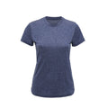 Blau Meliert - Front - Tri Dri Damen Performance Kurzarm T-Shirt
