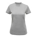 Silber Meliert - Front - Tri Dri Damen Performance Kurzarm T-Shirt