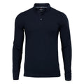 Dunkel-Marineblau - Front - Nimbus Herren Carlington Deluxe Langarm Polo Shirt
