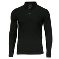 Schwarz - Front - Nimbus Herren Carlington Deluxe Langarm Polo Shirt