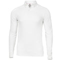 Weiß - Front - Nimbus Herren Carlington Deluxe Langarm Polo Shirt
