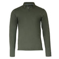 Oliv - Front - Nimbus Herren Carlington Deluxe Langarm Polo Shirt