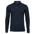 Marineblau - Front - Nimbus Herren Carlington Deluxe Langarm Polo Shirt
