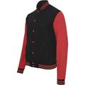 Schwarz-Rot - Lifestyle - Build Your Brand Herren Sweat College Jacke