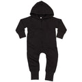Schwarz - Front - Babybugz Baby-Baby Einteiler mit Mütze