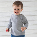 Grau Melliert - Back - Babybugz Baby-Babies Sweatshirt