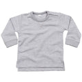 Grau Melliert - Front - Babybugz Baby-Babies Sweatshirt