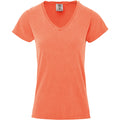 Terrakotta - Front - Comfort Colors Damen T-Shirt mit V-Ausschnitt