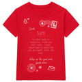 Rot - Front - Christmas Shop personalisierbares Kinder Letter To Santa Tee