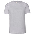 Grau meliert - Front - Fruit Of The Loom Herren Premium T-Shirt