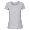 Grau meliert - Front - Fruit Of The Damen T-Shirt, enganliegend