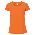 Orange - Front - Fruit Of The Damen T-Shirt, enganliegend
