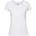 Weiß - Front - Fruit Of The Damen T-Shirt, enganliegend