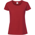 Rot - Front - Fruit Of The Damen T-Shirt, enganliegend