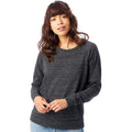 Eco Schwarz - Back - Alternative Apparel Damen Eco-Jersey-Pullover, legere Passform