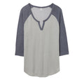 Silber-Marineblau Vintage - Front - Alternative Apparel Damen T-shirt Outfield Vintage 50-50